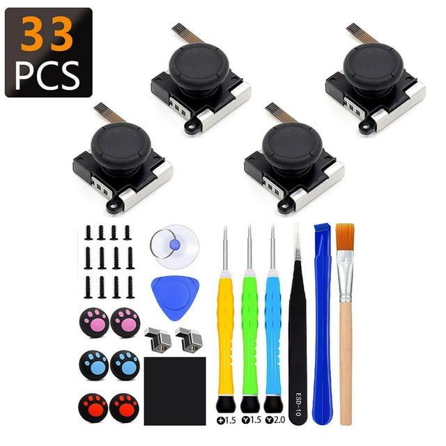 Kit de reparación 33 en 1 para el controlador Joy-Con para el kit de herramientas de reparación de reemplazo del joystick Joy-Con de Switch