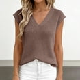 thumbnail image 6 of yillto Women's Sweaters Tank Sleeveless Knitted Tops V Neck Cute Tunic Blouse Lightweight Pullover Sweater, 6 of 7