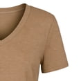 thumbnail image 5 of Hfnxid Short Sleeve Shirts for Womens Solid Color Basic Tops Summer Casual Tunic Tshirt Fashion Daily Tees Khaki XXL, 5 of 6