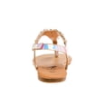 thumbnail image 3 of Beverly Hills Polo Club Girls Thong Sandal with Multi Flower Accents, Silver Hologram, Size: 10, 3 of 5