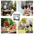 thumbnail image 6 of Outsunny 80 QT Rolling Cooling Bins Ice Chest on Wheels Outdoor Stand Up Drink Cooler Cart for Party, Silver, 6 of 9