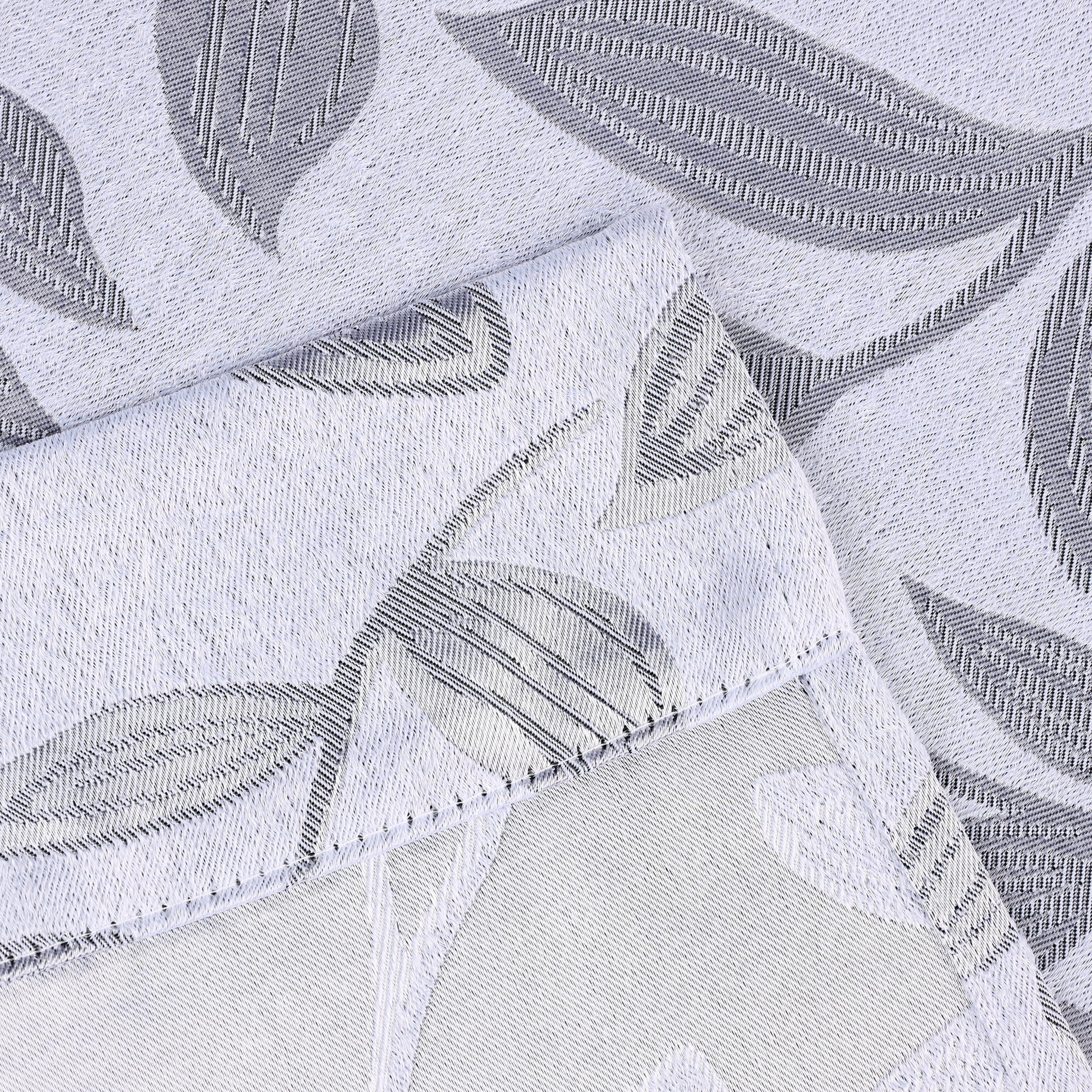 Superior Blackout Leaves Curtains Set of 2, Light Filtering Grommet Curtain Panel Set, Silver-Silver, 70"W x 96"L