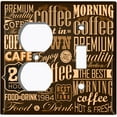 thumbnail image 5 of Metal Light Switch Plate Cover Cafe Diner Coffee Sign Brown COF030, 5 of 13