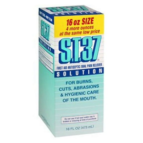 S.T.37 Topical Antiseptic Oral Pain Reliever Solution - 16 Oz, 2 Pack