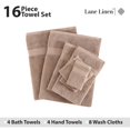 thumbnail image 4 of Juego de toallas de baño LANE LINEN, 100% algodón mercerizado, 16 piezas, 4 of 9
