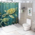 thumbnail image 7 of Orinice  Green Sea Turtle Shower Curtain for Bathroom, Ocean Beach Coastal Under The Sea Shower Curtain Set Waterproof Fabric Bathtub Curtain Decor with 12 Hooks,  69x72, 7 of 7
