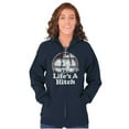 thumbnail image 4 of Life's A Hitch Camper Trailer Camp RV Zip Up Hoodie Men's Women's Brisco Brands X, 4 of 6