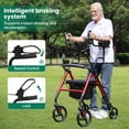 thumbnail image 6 of COSYWILL Upright Rollator Walker,Stand Up Walkers for Seniors and Adults with Backrest Seat,Lightweight and Folding Design,Red, 6 of 9