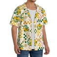 thumbnail image 4 of Wukai Hawaii Palms Men's Casual Short-Sleeve Button Down Shirt - Lightweight Summer Dress Shirt for Daily Wear-Large, 4 of 7