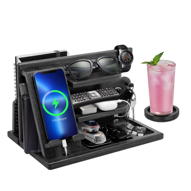 Gifts - Organizador de madera para teléfono, 1 unidad, para hombre