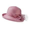 thumbnail image 4 of Tea Party Hat Easter Womens Summer Dress Hat Wide Leaf Flower Bridal Shower Hat Sun Hats Beach Hat, 4 of 7