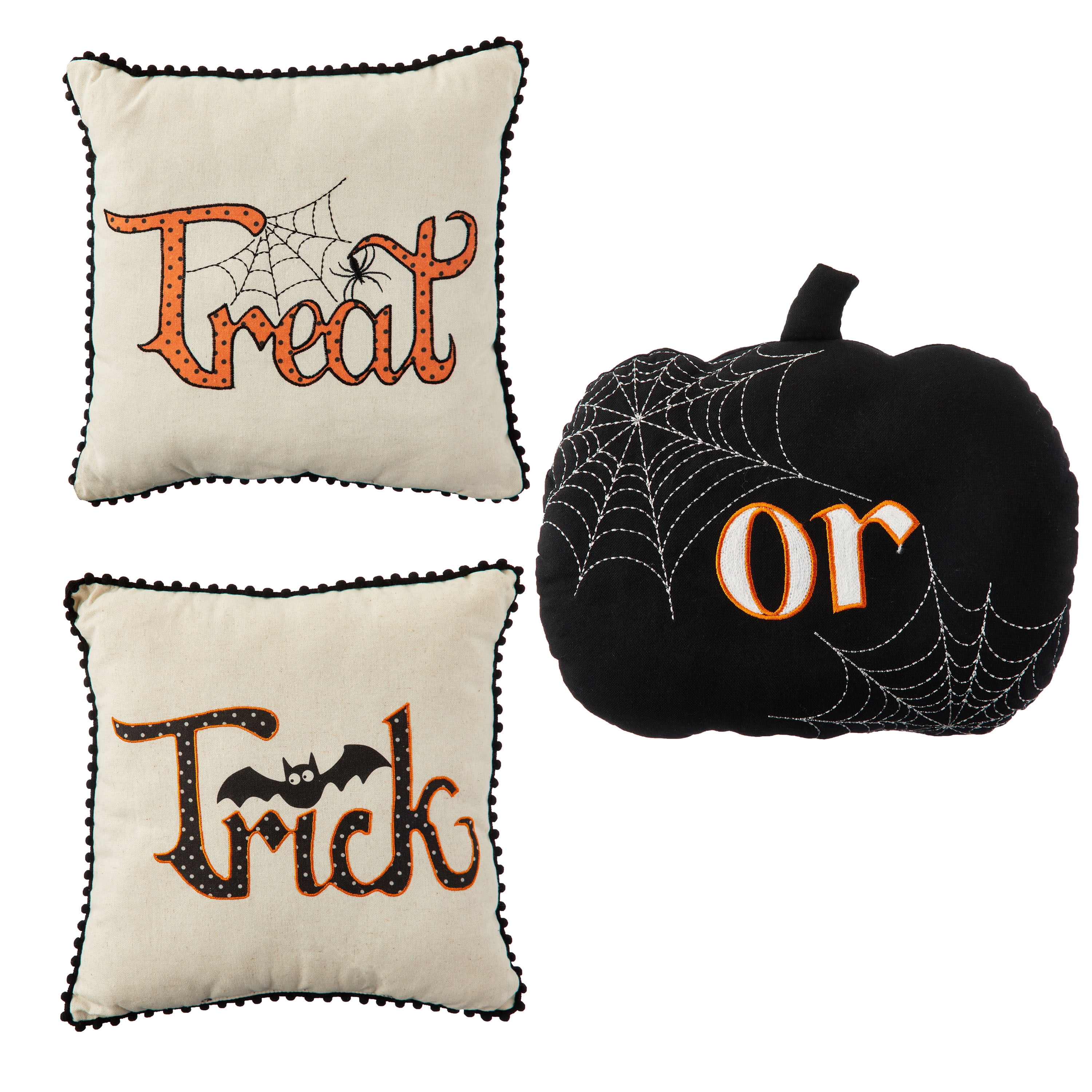 Way To Celebrate Halloween Decorative Pillow Set, Assorted Designs, 3 Count
