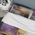 thumbnail image 4 of Designart "Gold Purple Fractal III" Modern Bedding Covert Set - Fractals Gold Abstract Bed Set With 1 Sham, 4 of 6