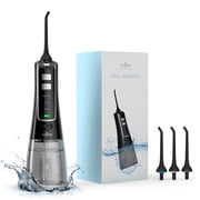 Anjou Water Flooser,Portable Pulse Oral Irrigator Cordless Dental Teeth Cleaner IPX7 waterproof 300ML