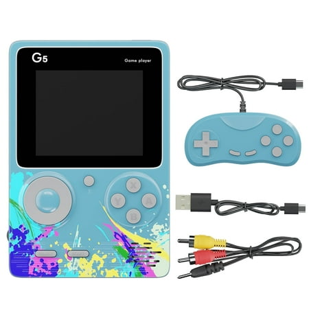 Sogdeco 2024 New Classic Retro Handheld Game Machine, 2.4" Screen, 500 Games, 64M ROM, Blue