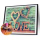 thumbnail image 1 of Cuadros Decorativos Cuadro de diamante con corazón de amor, arte de resina, pintura de diamantes de imitación redonda completa, artesanía Tmvgtek embutido en tela, 1 of 9