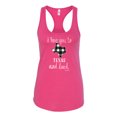 thumbnail image 2 of Wild Bobby, I Love You To Texas And Back Plaid Pop Culture Ladies Racerback Tank Top, Raspberry, X-Large, 2 of 3