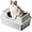 white, variant on Memoryfield Stainless Steel Cat Litter Box with Lid, High-Sided Enclosed Pan, Leakproof, Scoop, white