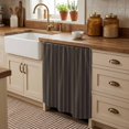 thumbnail image 3 of Dark Brown Line Striped Cabinet Curtains 35"W x 35"L, Farmhouse Brown Stripes Sink Skirt for Bathroom Vanity Kitchen Self Adhesive, Dust-Proof Privacy Curtain for Shelves Closet Laundry Room Pantry, 3 of 9