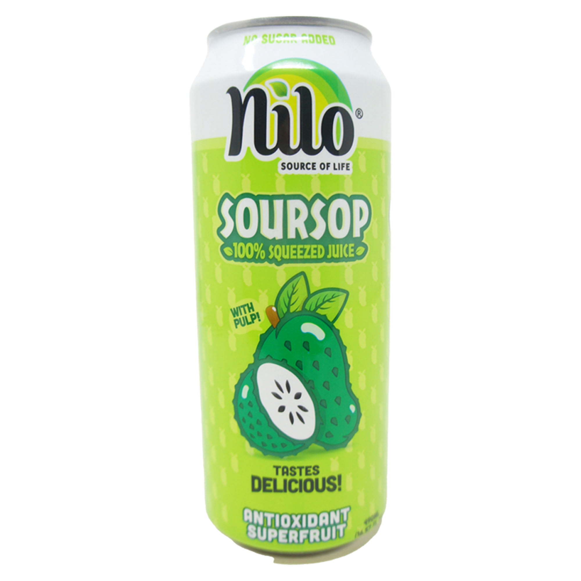 Nilo Guanabana Soursop Juice – Tropical Superfruit Drink - 16.57 FL OZ (6 Pack)