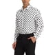 thumbnail image 4 of Camisa de vestir de botones de manga larga para hombre INSPIRE CHIC con estampado de lunares M blanca, 4 of 7