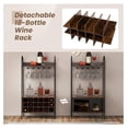 thumbnail image 5 of Gexandy Wine Rack Freestanding Floor, Industrial Wine Bar Rack with Removable 18-Bottle Wine Rack, Stemware Holder for 15 Glasses, 2 Open Shelves, Wine Holder Stand for Kitchen, Dining Room, Bar, 5 of 9