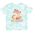 thumbnail image 3 of Inktastic Floral Fox Big Sister Girls Toddler T-Shirt, 3 of 5