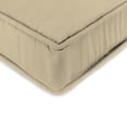 thumbnail image 4 of Jordan Manufacturing Sunbrella 45" x 22" Canvas Antique Beige Solid Rectangular Outdoor Deep Seat Chair Cushion Set with Ties and Welt, 4 of 13