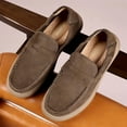 thumbnail image 6 of Men's Casual Loafers Slip On Leather Shoes Comfortable Lightweight Driving Shoes Male Moccasins Classic Penny Loafer Flats Boat Shoes Outdoor Walking Shoes, 6 of 13