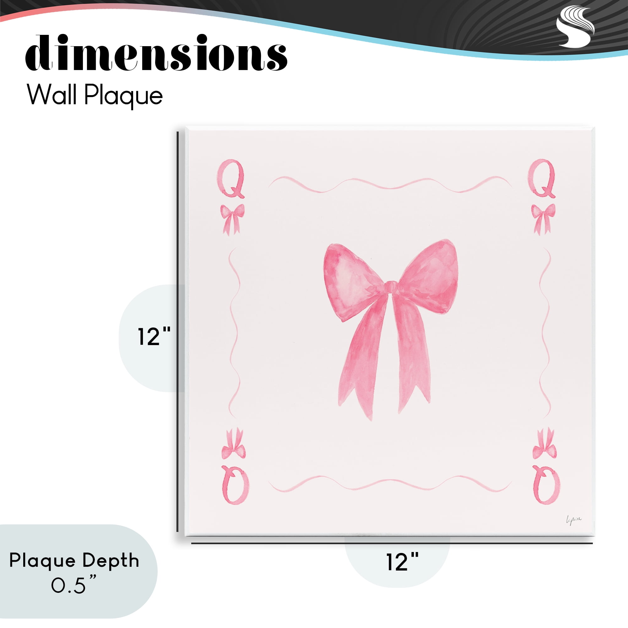 Stupell Industries Queen of Ribbons Card Wall Plaque Art, design by Lucille Price