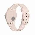 thumbnail image 3 of Swatch Unisex Beigesounds 41mm Pink Silicone Band Plastic Case Swiss Quartz White Dial Watch SUOT102, 3 of 3