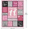 thumbnail image 5 of 11 Year Old Girl Birthday Gifts, Gifts for 11 Year Old Girl, 11 Year Old Girl Gift Ideas, Birthday Gifts for 11 Year Old Girls, 11th Birthday Gifts for Girls Blanket 60x50in, 5 of 6