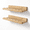 Light Brown-16.5", variant on 2 Scalloped Floating Wall Shelves 12" Walnut Brown