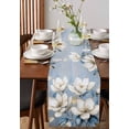 thumbnail image 4 of Boanket White Floral Table Runner - 48 Inch Long, Kitchen Dining Table Runner Dresser Scarves, Blue Botanical Flowers Branches Plants Farmhouse Decor for Coffee Tables Wedding Party Banquet, 4 of 8