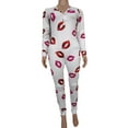 thumbnail image 3 of Womens Onesie Pajamas Sexy Butt Flap Pajamas Deep V Jumpsuit Bodycon Long Sleeve Rompers Sleepwear, 3 of 4
