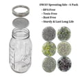 thumbnail image 3 of 4 Pack Sprouting Jar Screen Lids, 304 Stainless Steel Sprouting Lids For Wide Mouth 32 Oz Mason Jars (Excluding bottles), 3 of 4