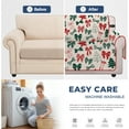thumbnail image 4 of Sanmadrola Christmas Sofa Cover Waterproof Slipcover Couch Cover Furniture Protector Machine Washable Non Slip Leakproof with Straps for Dogs Kids Pets Christmas Indoor Decoration Christmas Bow Chair, 4 of 7