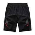 thumbnail image 2 of Aimik Men's Active Sport Shorts Side Zippered Pockets Contrast Stripe Quick-Dry Summer Shorts for Running Gym Training Athletics, 2 of 6