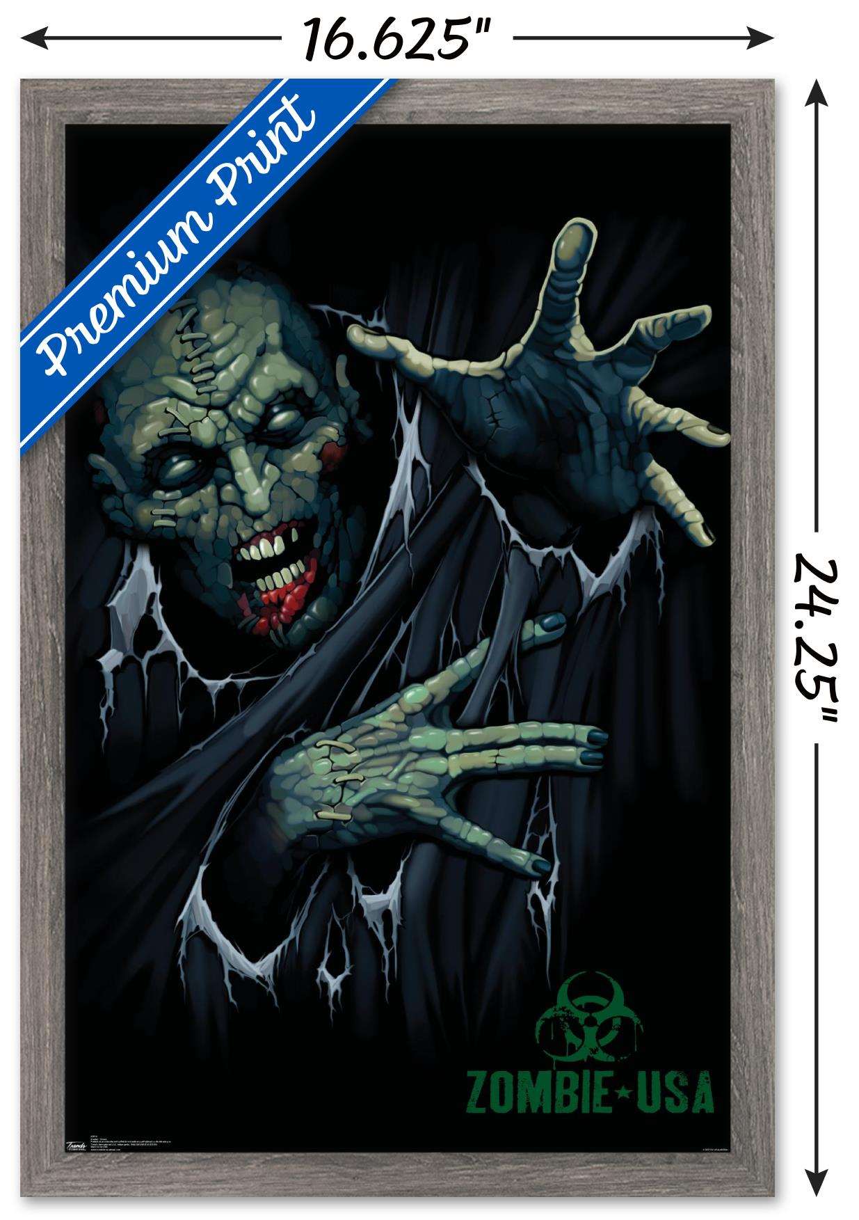 Zombie - Reach Wall Poster, 14.725" x 22.375", Framed