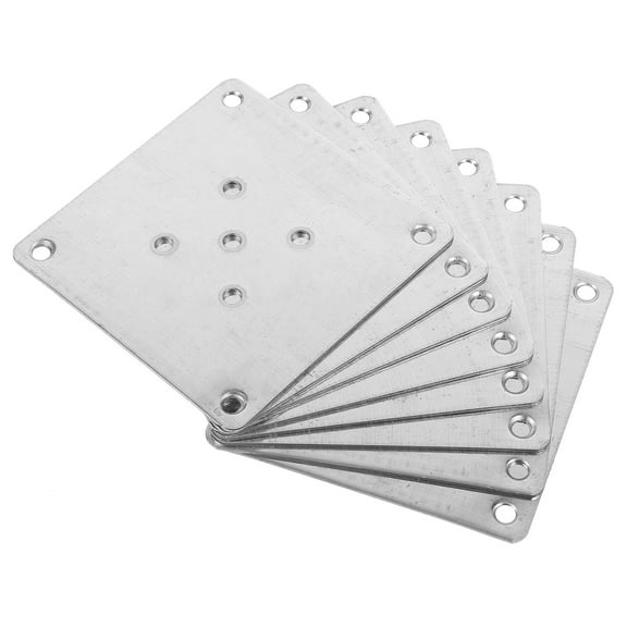 STRANDCHIC 8Pcs Square Mounting Plates For Table Zinc Plating Flat Connection