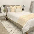 thumbnail image 3 of Bed Runner 1 Piece, 400 Thread Count, 100% Egyptian Cotton, Super Soft and Luxury, Pinch Pleated Design, Bed Runner For Bed - Ivory Solid, Cal King Size., 3 of 5