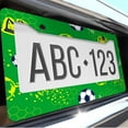 thumbnail image 6 of 1 Pcs Soccer Theme Design License Plate Frame,License Plate Cover for Car Decorative Parts,Aluminum License Plate Bracket Holder Rust-Proof for US Standard Car, 6 of 8