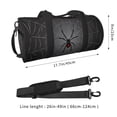 thumbnail image 2 of Fotbe Black Spider On Web Bolsa Deportiva de Lona Plegable con Estampado, Bolsa de Gimnasio con Bolsillo Seco/Húmedo, Bolsa de Viaje Ultraligera de Gran Capacidad, 2 of 6