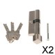thumbnail image 1 of 2x Cilindro Central de Cerradura de Puerta Antirrobo BLESIY de Aluminio de Seguridad para El Hogar + 3 Piezas, 1 of 8