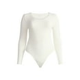 thumbnail image 3 of Joyspun Women's Seamless Scoop Neck Brief Bodysuit with Long Sleeves, Sizes XS-3XL, 3 of 4