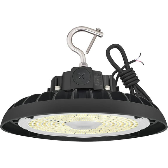 150W/120W/100W UFO High Bay Light - with Motion Sensor 23250LM 0-10V Dimmable High Bay LED Shop Lights 3500K/4000K/5000K Replacement of 730W MH/HPS for Workshop Warehouse Factory Barn Garage