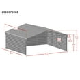 thumbnail image 4 of Arrow 20 x 20 x 7 ft Charcoal Steel Carport With 3 Wall Kit, 4 of 17