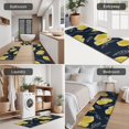 thumbnail image 5 of Yellow Lemon Fruit Slices DarkBlue Pattern Kitchen Rugs Sets Of 3,Kitchen Runner Rugs Non Skid Washable,Decorative Kitchen Floor Mats for Kitchen,Sink,Laundry,17"x30"+ 17"x47" + 17"x59", 5 of 6