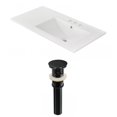 thumbnail image 1 of American Imaginations 36.75-in. W 1 Hole Ceramic Top Set In White Color - Overflow Drain Incl. AI-23845, 1 of 7