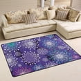 thumbnail image 2 of SKYSONIC Christmas Snowflakes Flowers Non-Slip Area Rug, Colorful Fireworks Floor Carpet Comfort Floor Mats Decor for Indoor Front Porch Living Room Bedroom Kitchen, 36"x24", 2 of 5